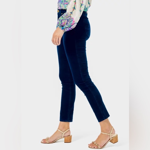 LILLY PULITZER South Ocean High Rise Plush Skinny Pant LUNA Jean - Picture 3 of 9